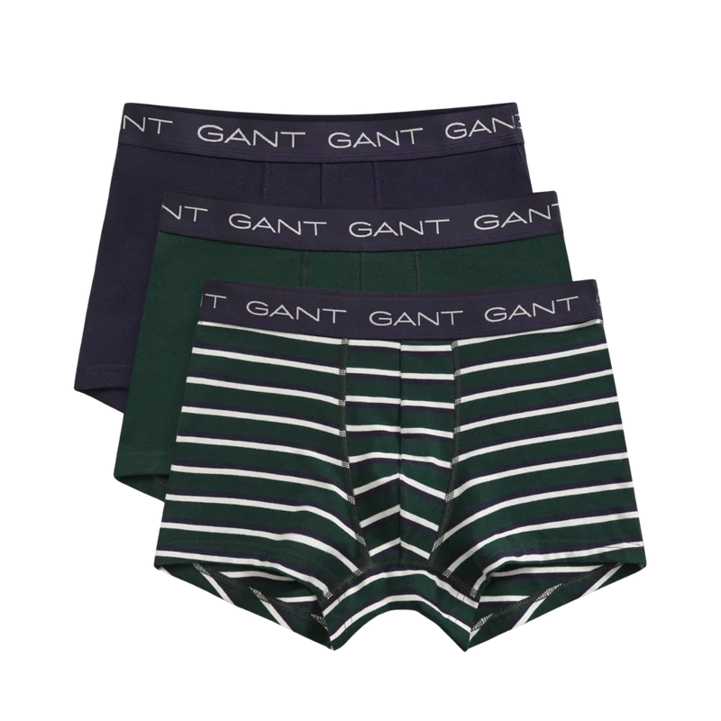 Striped Trunk 3-Pack - Tartan Green