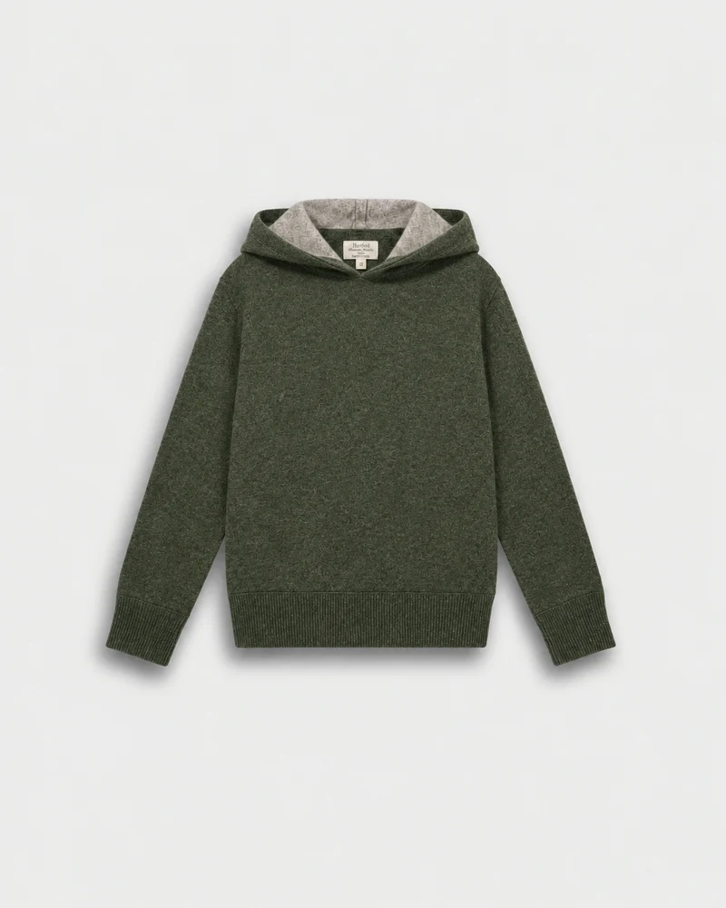 KNITTED CASHMERE BOY HOODIE