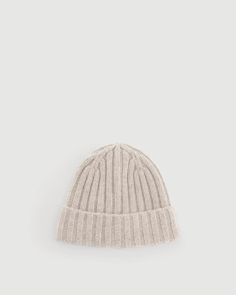 KNITTED CASHMERE BEANIE
