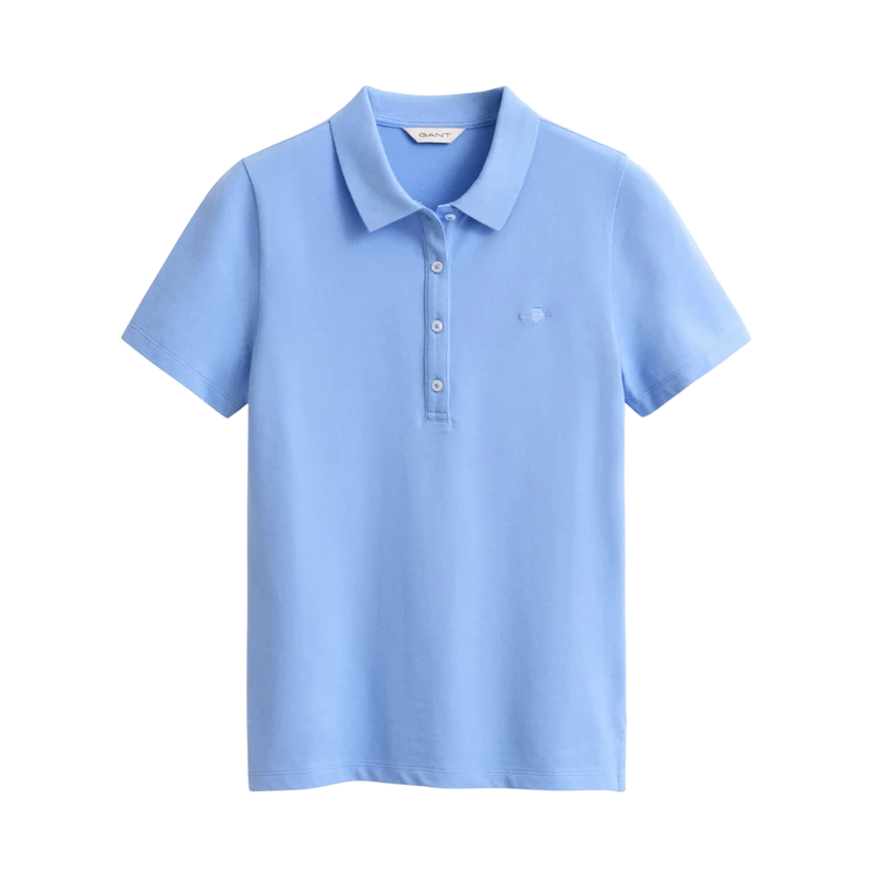 Slim Shield SS Pique Polo - 424 Hydrangea Blue