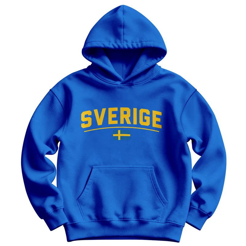 Sverige Flagga Kids Hoodie