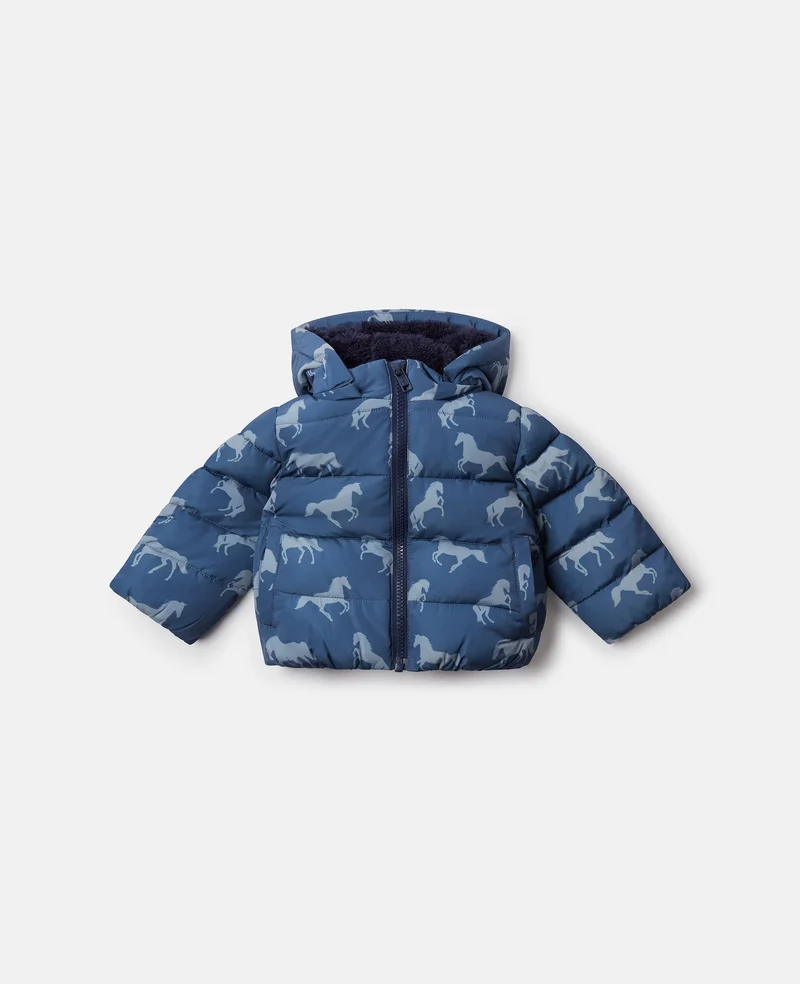 BABY DOWN JACKET WITH HORSES