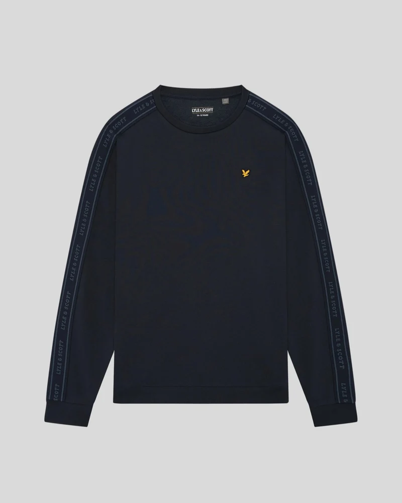Jacquard Tape Crew Neck Sweatshirt