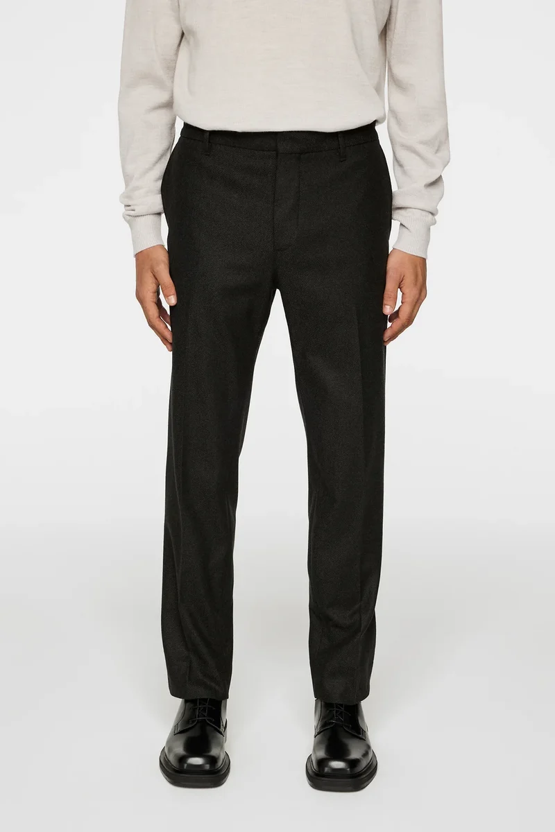 J.LINDEBERG Soren Twill Cash Flannel Pants - Forest Green