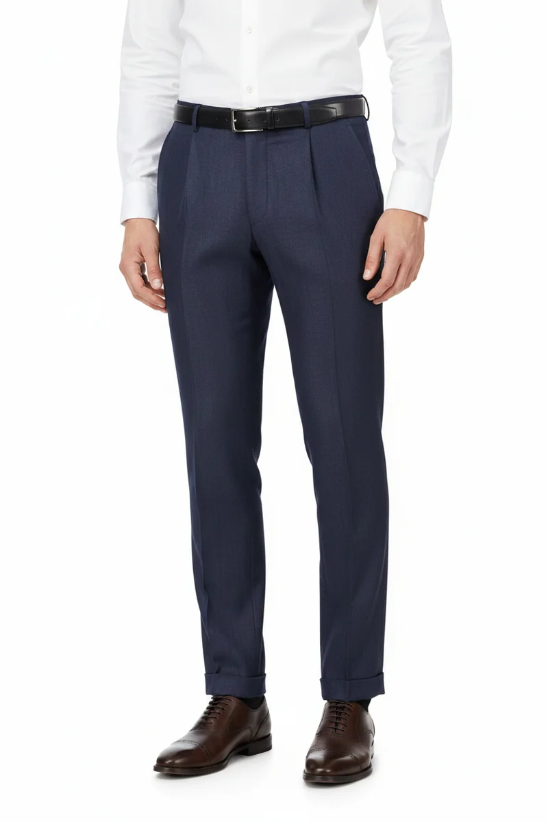 SIR OF SWEDEN Alex Linen Suit Trousers - Navy