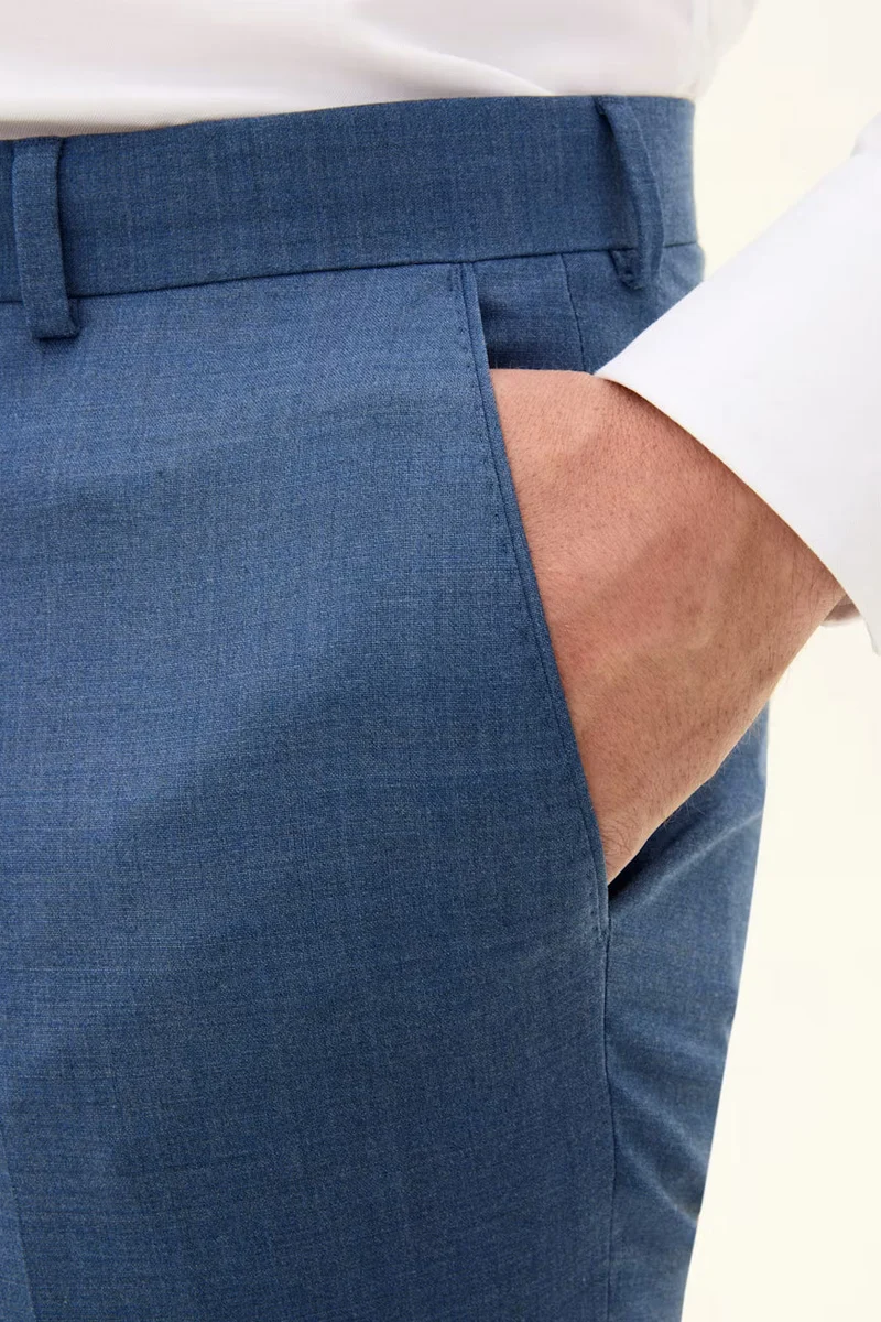 OSCAR JACOBSON Denz Suit Trousers - Denim Blue