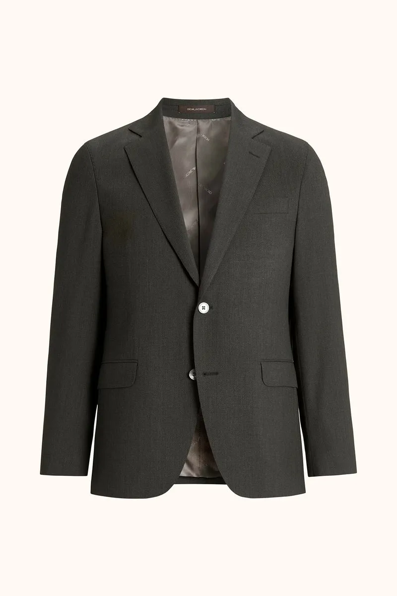 OSCAR JACOBSON Regular Fit Microstructure Suit - Green