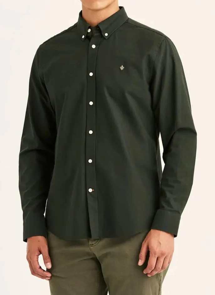 MORRIS Douglas Shirt Slim - Olive