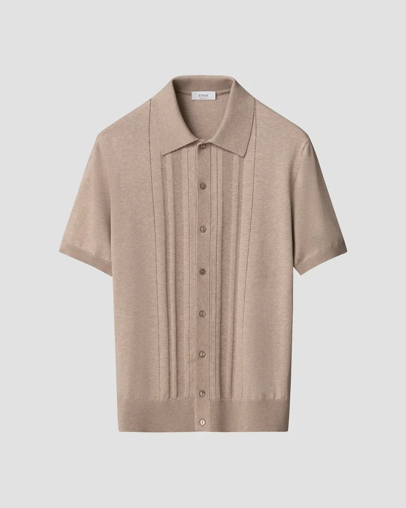 ETON Knitted Structure Shirt - Brown
