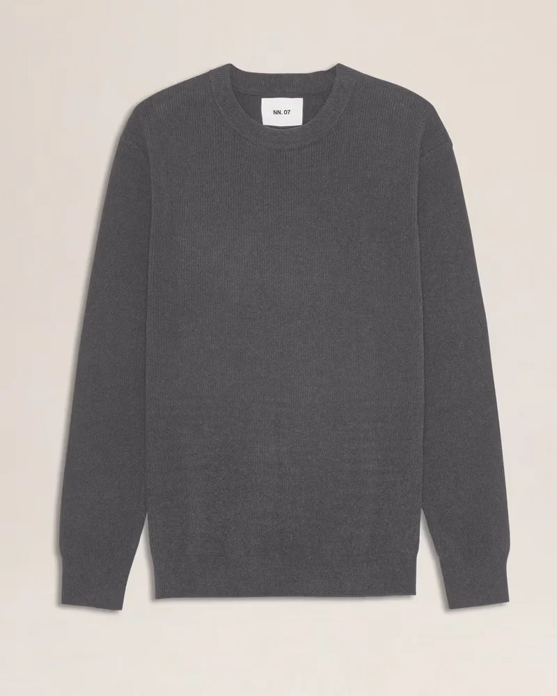 NN. 07 Danny Lightweight Cord Sweater - Charcoal Mist