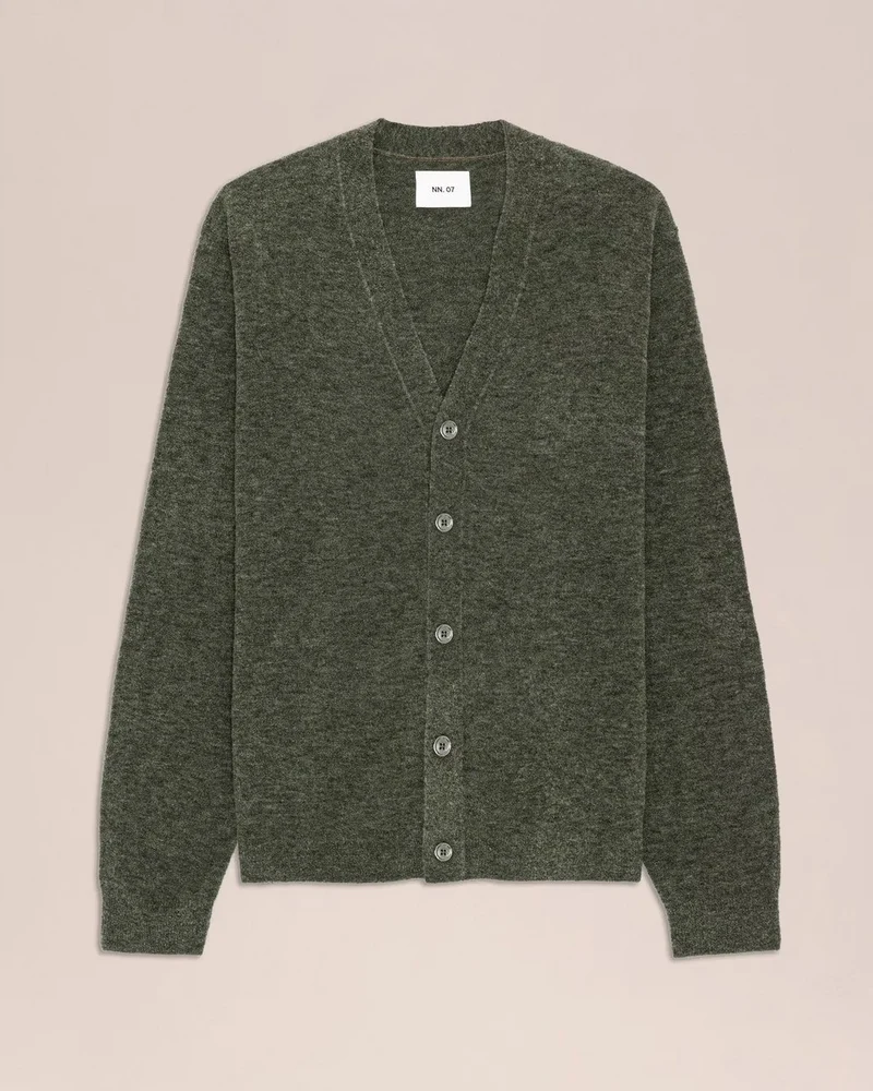 NN. 07 Gavin Boucle Cardigan - Dark Army