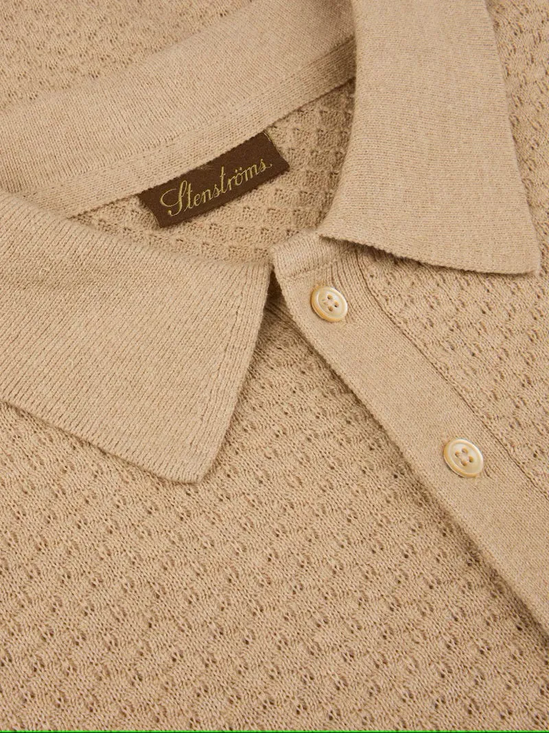 STENSTRÖMS Structure Polo Shirt - Beige