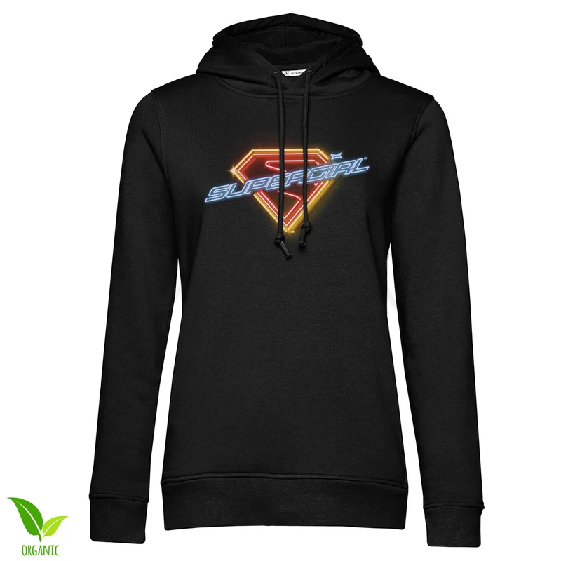 Supergirl Neon Logo Girly Hoodie