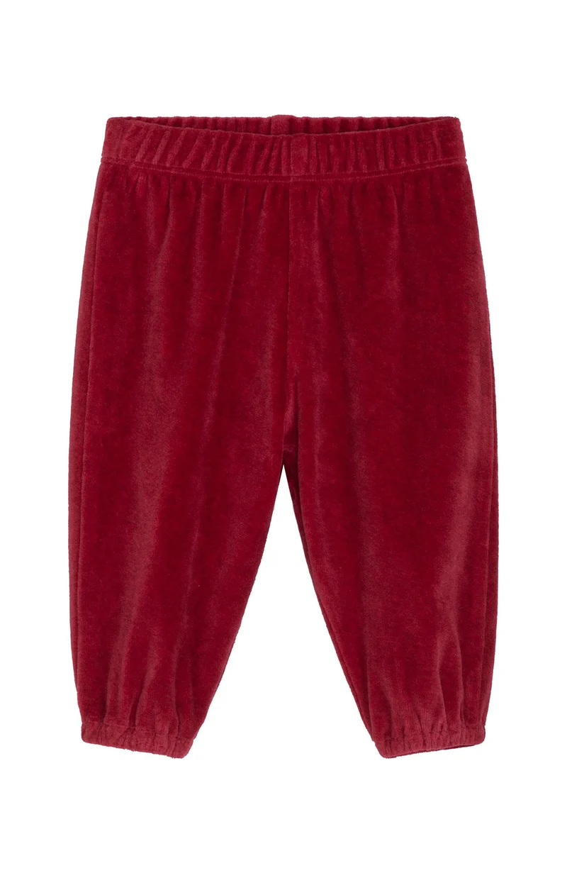 Baby Velour Pants - Ruby