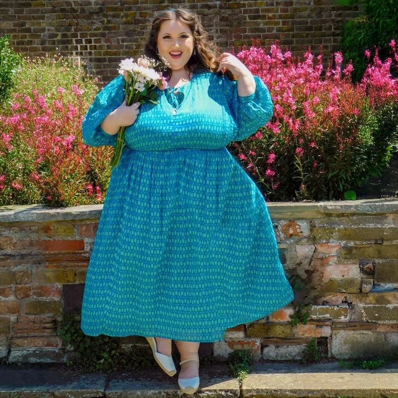 Gabriela Cotton Maxi Dress - Teal City