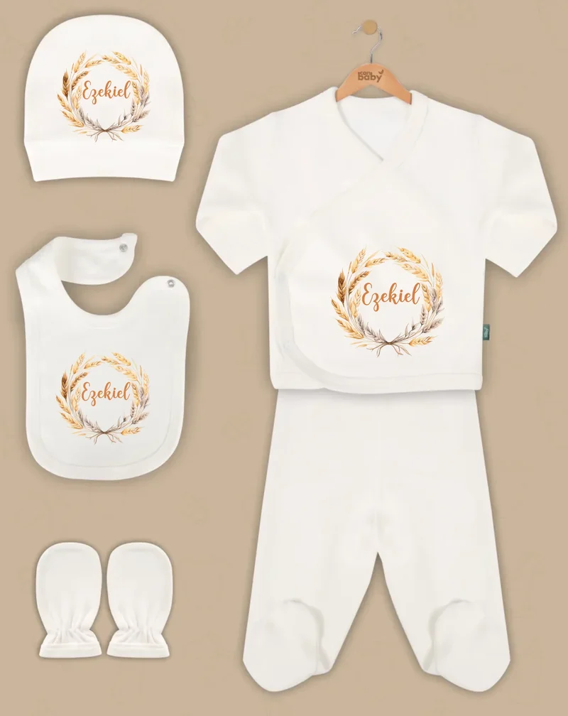 Maagd - Goedkope 5-Delige Gepersonaliseerde Babykleding Cadeauset