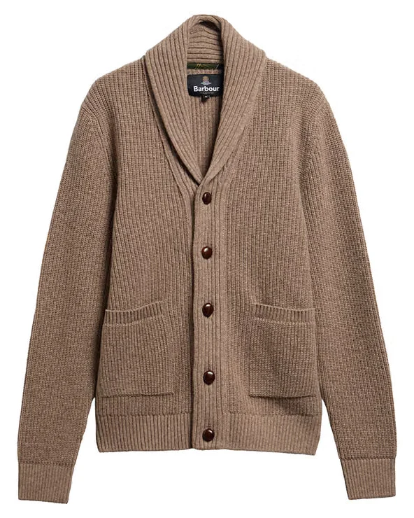BARBOUR Hartland Knitted Cardigan - Stone