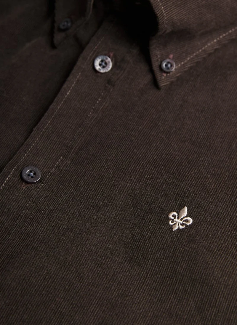 MORRIS Douglas Cord Shirt Slim - Brown