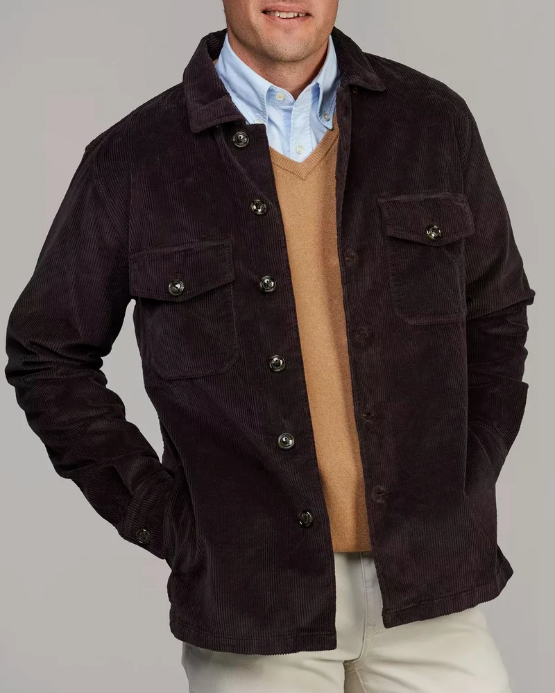 HANSEN & JACOB 8W Corduroy Overshirt - Deep Brown