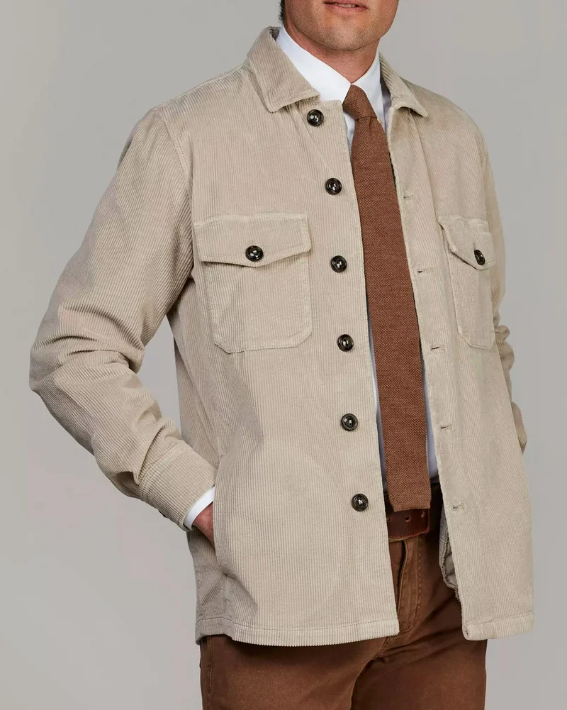 HANSEN & JACOB 8W Corduroy Overshirt - Beige