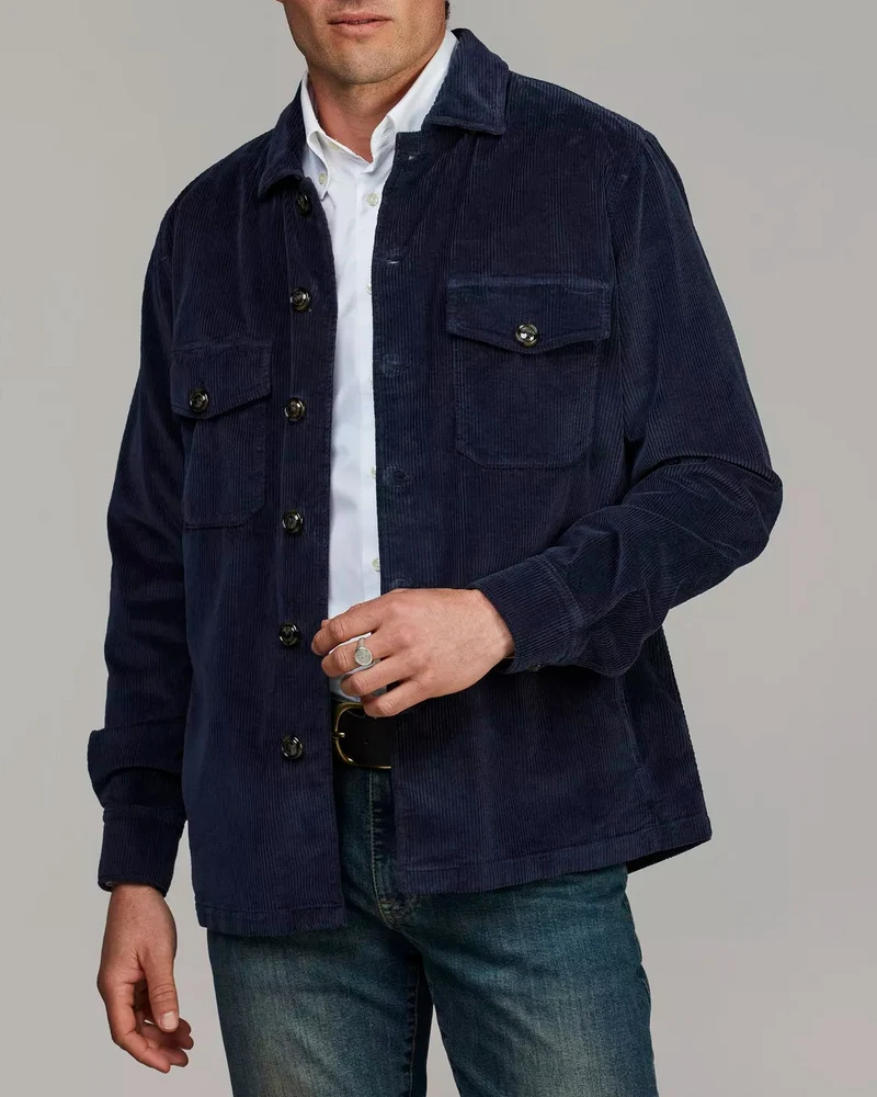 HANSEN & JACOB 8W Corduroy Overshirt - Navy