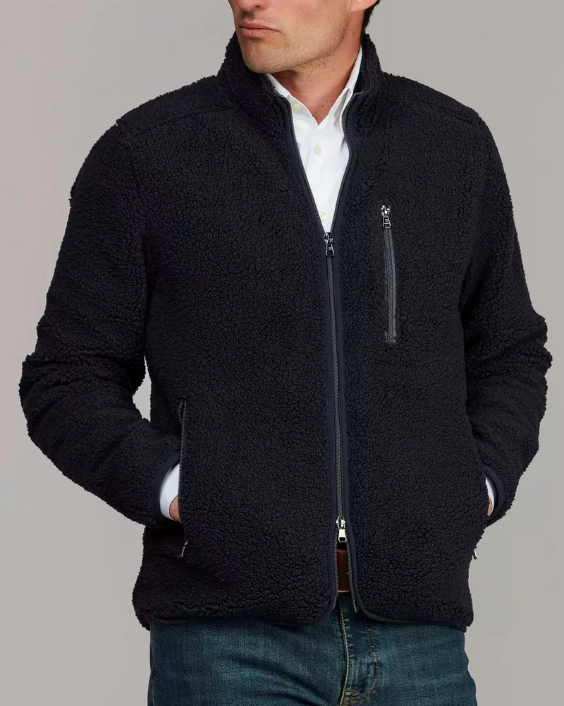 HANSEN & JACOB Pile Fleece Jacket - Navy
