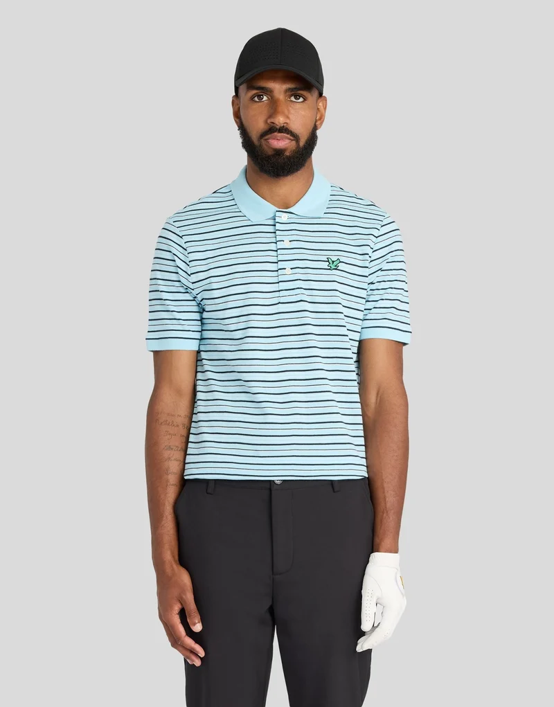 Green Eagle Striped Polo Shirt