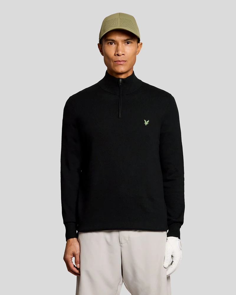 Green Eagle Cotton Blend 1/4 Zip Jumper