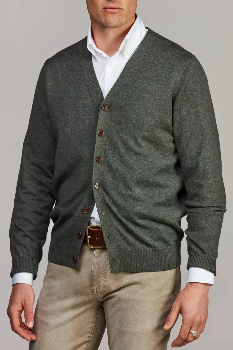 HANSEN & JACOB Classic Cardigan - Dark Green