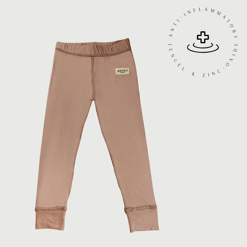 Children's Leggings for Sensitive Skin - Mahogany Rose
