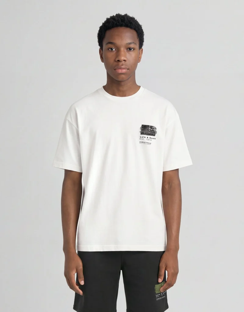 Half Tone Monogram Graphic T-Shirt