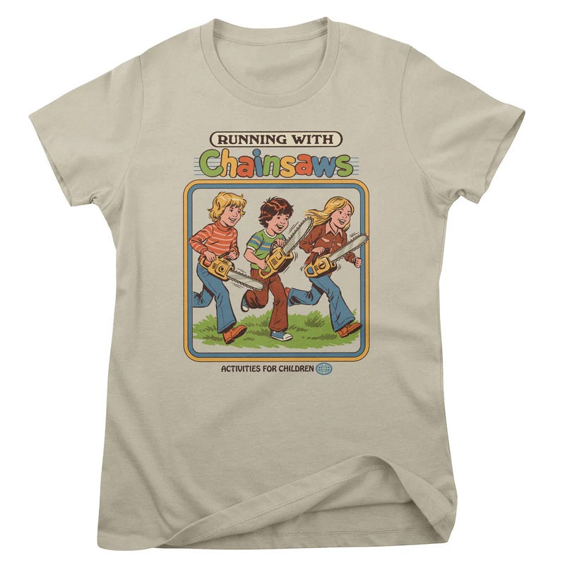 Running With Chainsaws Girly Tee