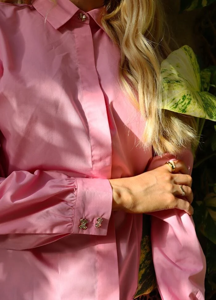 Liberte - Bobo-Ls-Bow-Shirt 22121 - Bubblegum