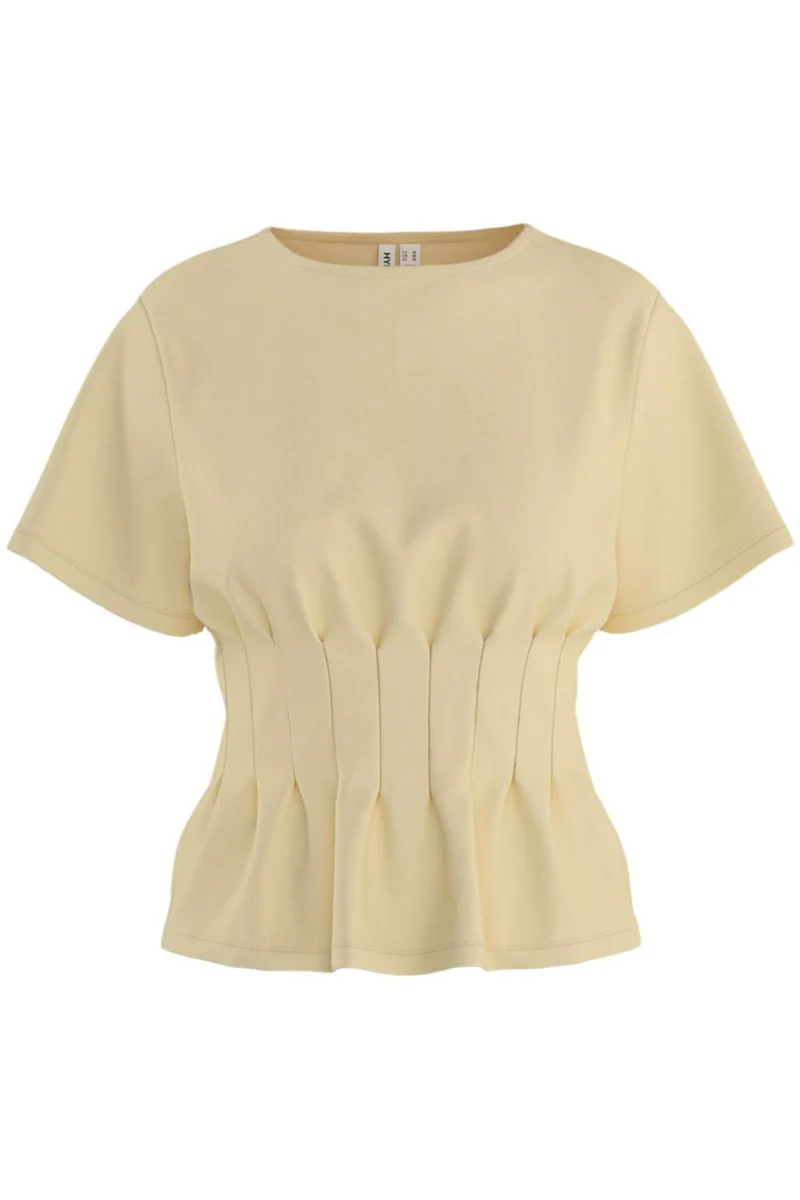 Hypedrop - Hdsana Ss Pleated T-Shirt 32001017 - 5220667 - Anise Flower