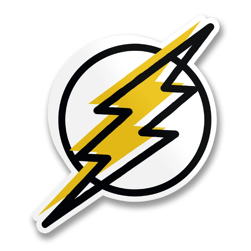 The Flash Doodle Logo Sticker