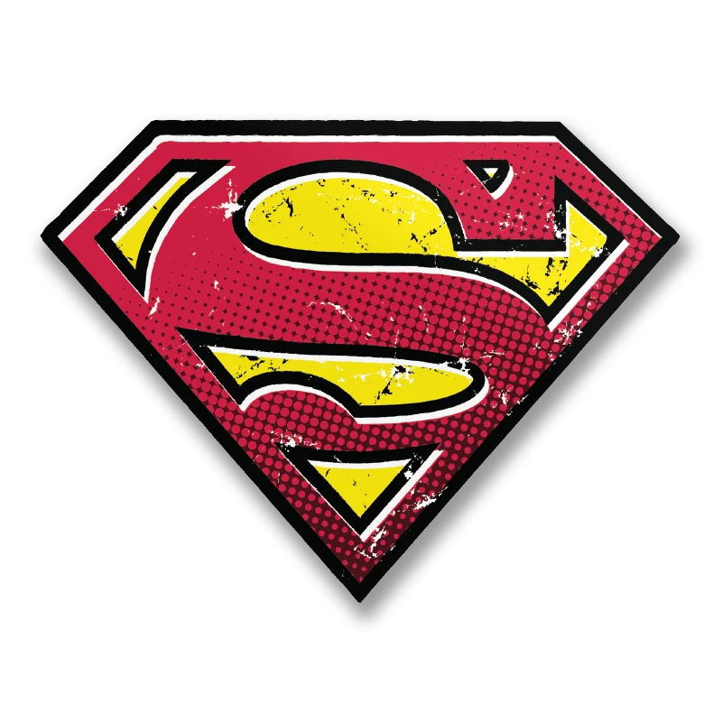 Superman Distressed S Shield Sticker