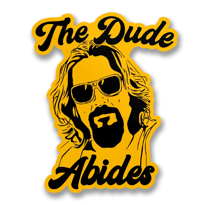 The Dude Abides Sticker