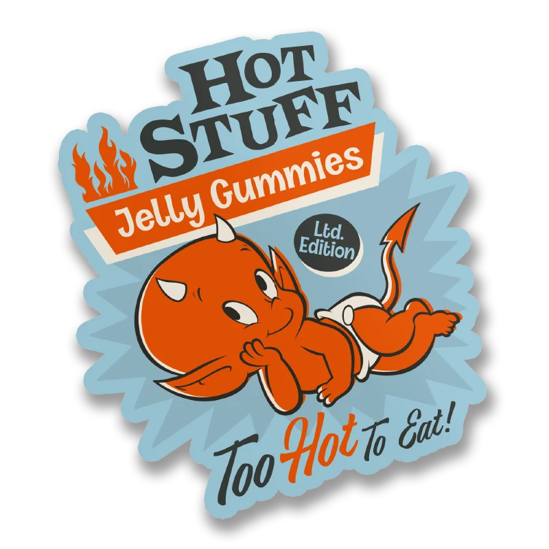 Hot Stuff Jelly Gummies Sticker