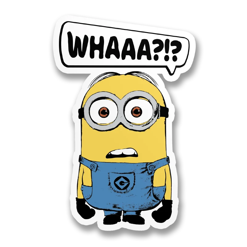 Minions - WHAAA?!? Sticker