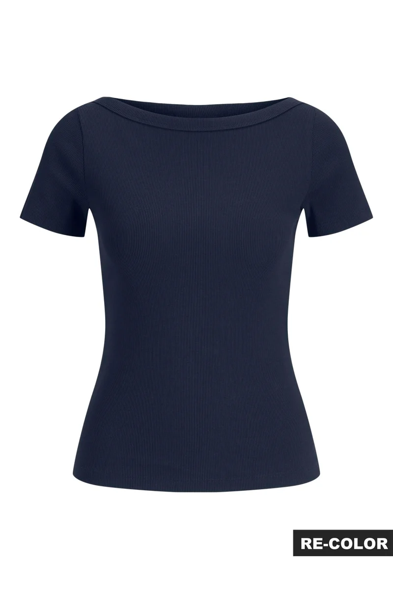 Jjxx - Jxfifi Str Ss Boatneck Tee - 5267249 Navy Blazer