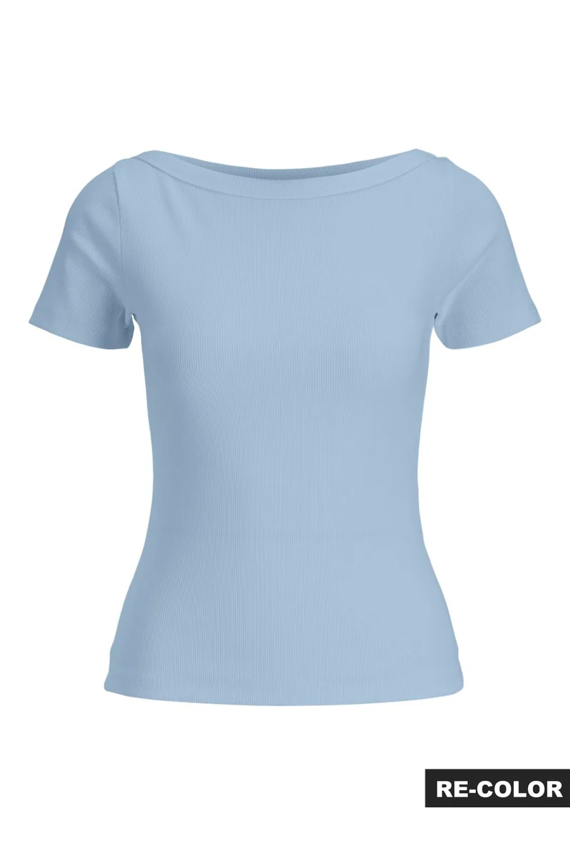 Jjxx - Jxfifi Str Ss Boatneck Tee - 5267247 Skyway