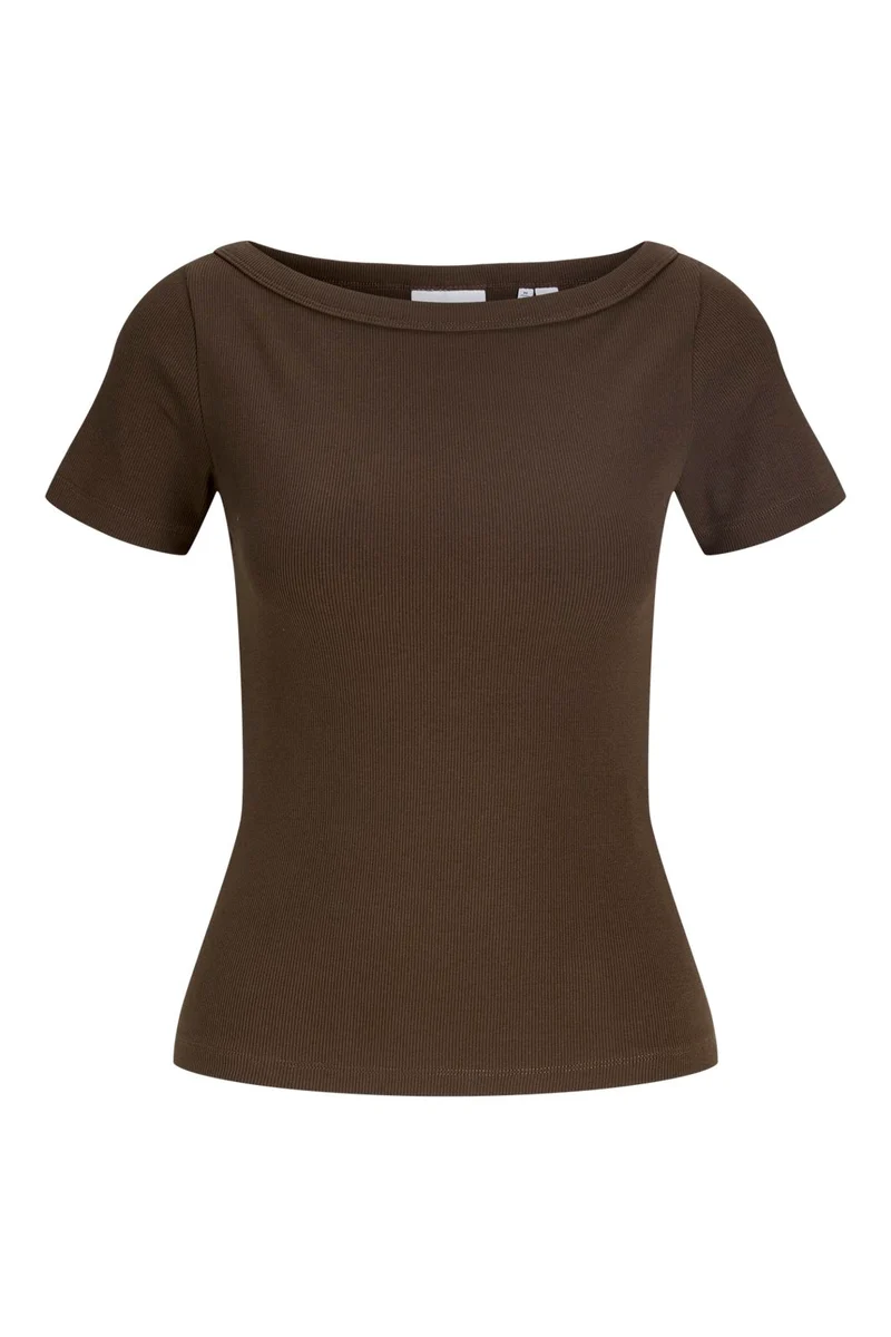 Jjxx - Jxfifi Str Ss Boatneck Tee - 5179401 Demitasse
