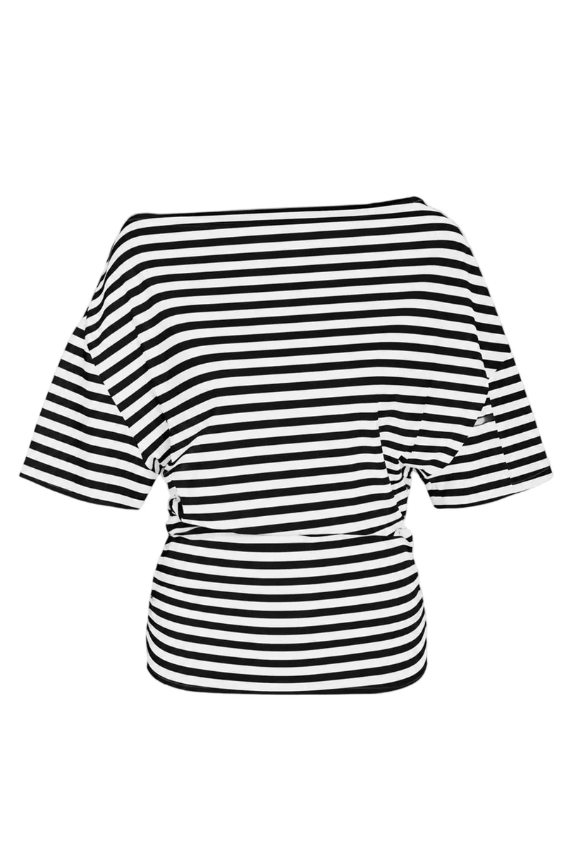 Noisy May - Nmstormi June Off Shoulder Top Tnt/18 - 5277188 Bright White Black