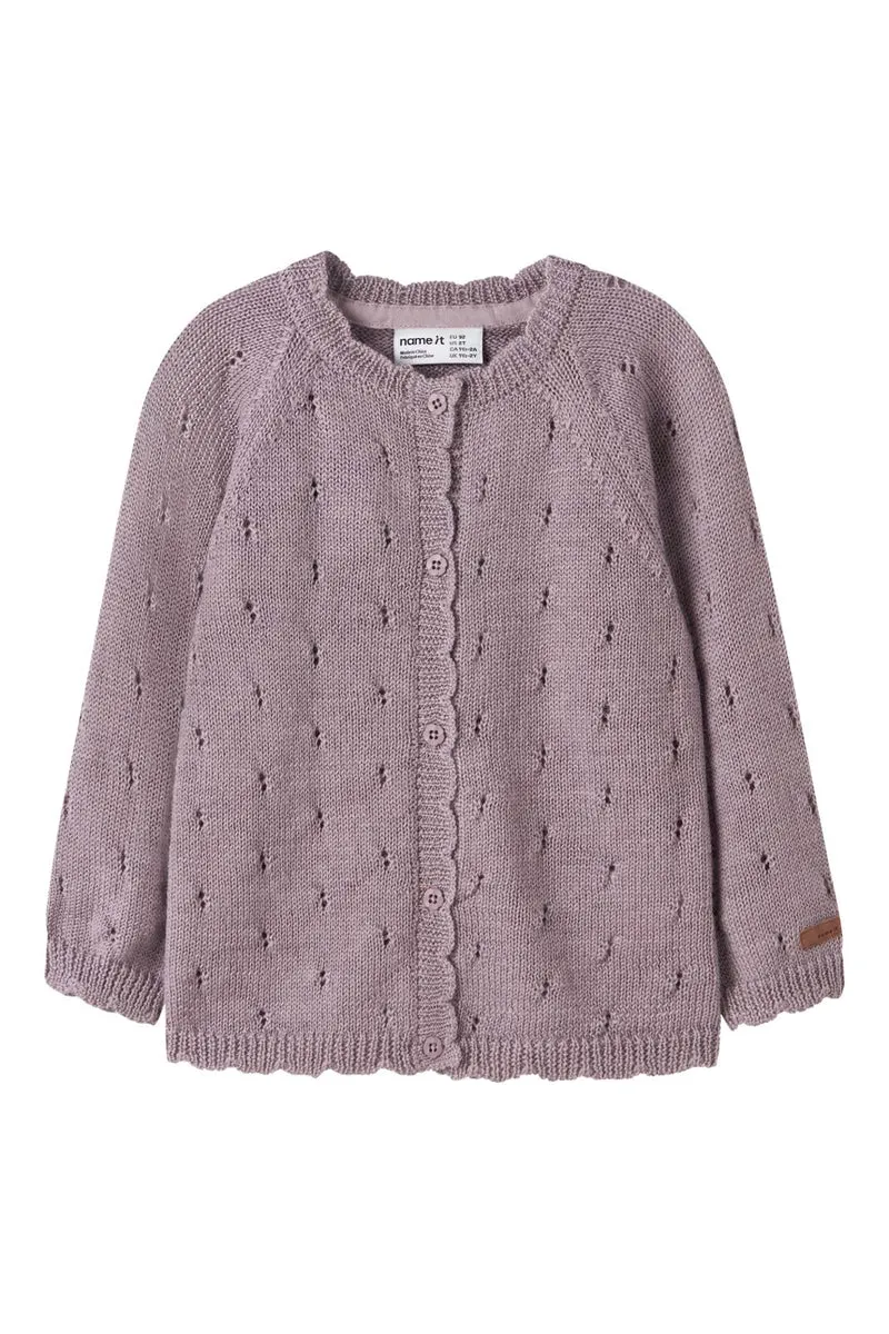 Name It - Nmfwrilla Wool Ls Knit Card - 4969341 Toadstool