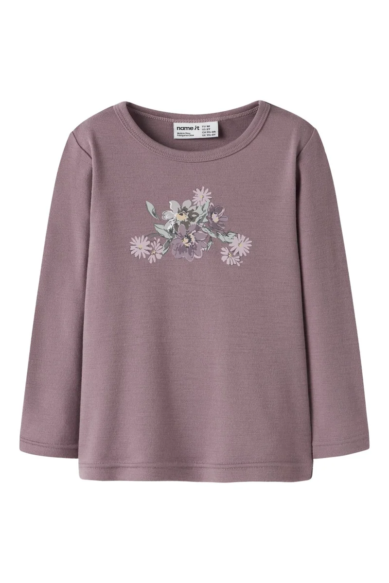 Name It - Nmfwillitus Wool Ls Top - 5079560 Toadstool Flower Bouquet