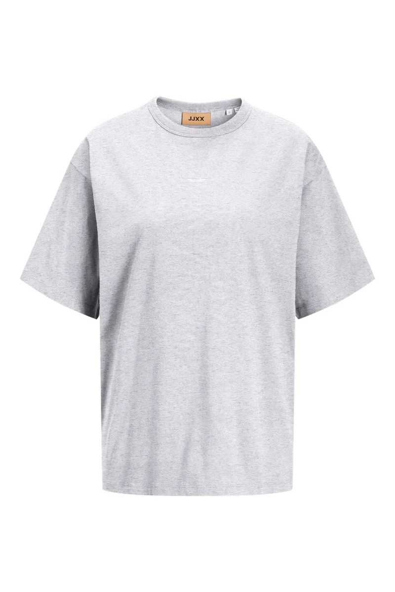 Jjxx - Jxstudio Vesterbro Loose Tee - 4867444 Light Grey Melange Bright White Jjxx Logo