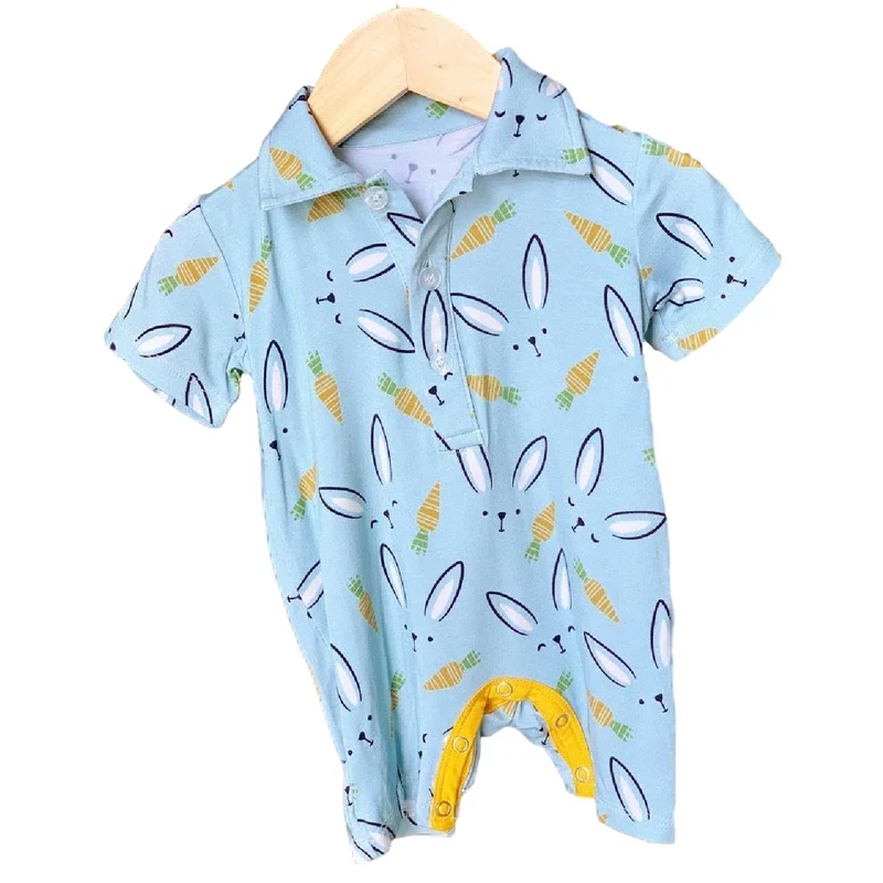 Kozi and Co Hello Bunny Polo Easter Romper