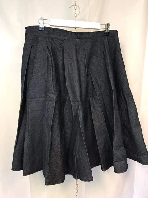 Secondhand: Denim kjol - L