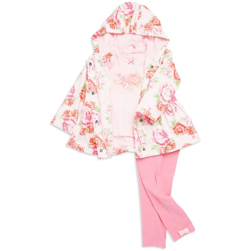 Little Me Baby Girls Rose Floral Jacket Legging Set 12-24 months