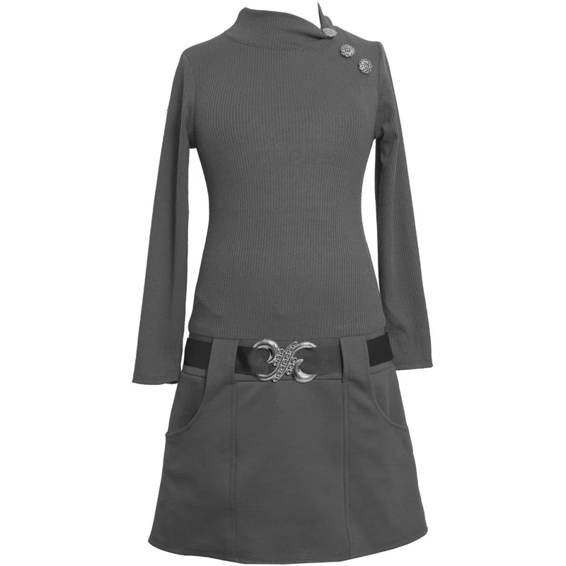 Girls Dresses Grey Knit Dress Bonnie Jean